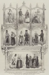 Die Pariser Internationale Ausstellung, schwedische und norwegische Kostüme